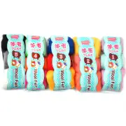 5packs dyed colors Wool roving felt Needle Felting Spinning Material #12345 New