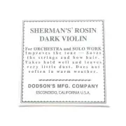 Sherman's Bow Rosin Violin Dark