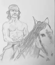 CHARLES BRONSON PENCIL DRAWING 11X14 CHARLES BRONSON ORIGINAL PORTRAIT SKETCH