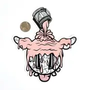 RARE D*FACE VINYL XL STICKER - Mike Giant Barry McGee Invader Buff Monster ESPO