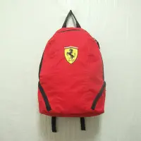 在飛比找Yahoo!奇摩拍賣優惠-Ferrari 後背包 包包 紅 極稀有 老品 復古 古著 