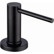 Brushed Stainless Steel Kitchen Sink Soap Dispenser, Countertop Bottle, Pressure Built-in Hand Sanitizer Pump, Black