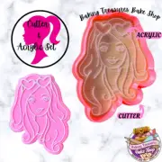Barbie Doll Cookie Cutter & Acrylic Debosser