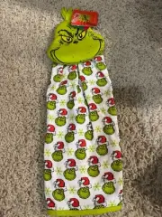 GRINCH KITCHEN HAND TOWELS - NAUGHTY & CHRISTMAS MEANING You Pick Which Design!