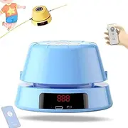Hyperhop Auto Jump Trainer, Rechargeable Automatic Rope Skipping Machine, Smart Led Tracking Display&10-Speed Gearshift&360°Stable Rotation, Suits for Family, Gym, Office (Blue)