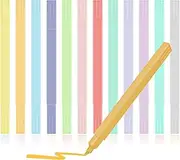 Smarban 12 Pcs Cute Highlighters Bible Highlighters Mild Assorted Colors Dual Tips Pen Marker and Fine Tips Quick Dry Marker Pen,Soft Chisel Tip Marker PenSuitable For Office School Supplies(Style B)
