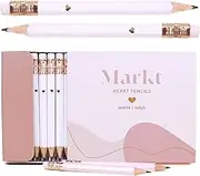 Markt Bridal Pencils - Wedding Shower Favors & Games, Mini White Pencils for Guests