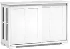 Sideboard White with Sliding Doors and Inner Shelves Pantry Cupboard Corner