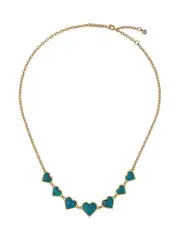 Ted Baker Gold Tone Farah: Faceted Stone Heart Necklace (F08496) | $173