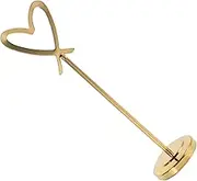 Stainless Steel Heart Shaped Memo Holder Stand for Tabletop Display of Cards Photos Notes Menus Elegant Card Holder for Weddings Parties Office Use