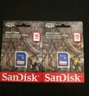 SanDisk SDHC 16 GB 2-Pack Break Up Country Wildlife New SD Card