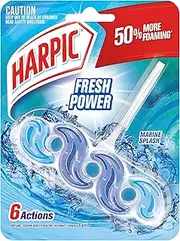 Harpic Fresh Power Toilet Block Cleaner, Marine Splash, 35g