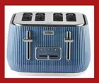 Sunbeam Radiance 4-Slice Toaster | Blue Gloss | 9 Browning Levels | Stylish