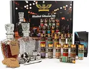WillsCoo Alcohol Infusion Kit for Infuse Whiskey, Gin, Vodka - DIY Your Own Flavored Spirits with Natural Ingredients and Gift Package