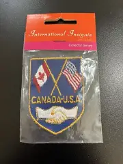 Vintage Canada - USA Flags and Handshake Patch - NIP - Free Shipping