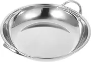 MUELODSIC Stainless Steel Wok with Handle Durable Cooking Tool for Induction Cookers Versatile Frying Pan for Home Restaurant Hot Pot Easy to Clean Kitchenware