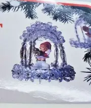 Fibre-Craft PIXIE PALACE ORNAMENT Sequin Bead Vintage Christmas Ornament Kit
