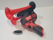 Milwaukee M12 Power Air Horn, Train Horn Compressor ,w/Remote Control, RED
