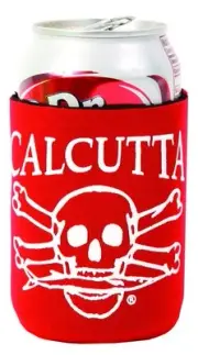 Calcutta CPCRD Pocket Can Cooler Red With Wht Logo