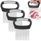 Large Onion Holder for Slicing, 3Pieces Large Tomato Slicer, Stainless Steel ...
