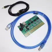 Arcade machine JAMMA Interface to USB PC Joystick w/ audio amplifier PCB