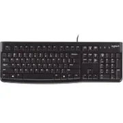 LOGITECH K120 Keyboard Quiet typing Spill-resistant Durable keys Thin profile Curved space bar Adjustable tilt legs