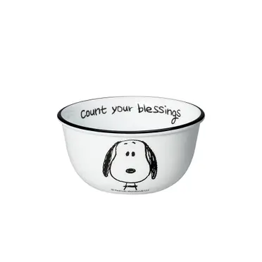 【美國康寧 CORELLE】SNOOPY復刻黑白325ml飯碗