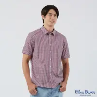 在飛比找momo購物網優惠-【Blue River 藍河】男裝 紅色短袖襯衫-經典雙色小