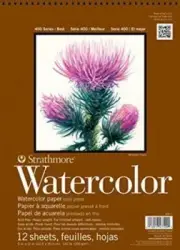 (NEW) Strathmore Watercolor Pad 11 x15" Wire Bound 12 Sheets WHITE P440-2