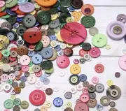 Resin Buttons Assorted Sizes 8mm to 30mm - Multicolor - Rainbow Mix - DIY Craft