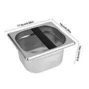 Stainless Steel Espresso Knock Box with Rubber Bar For Coffee Grounds Container