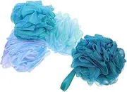 WOONEKY Pack Bath Ball Shower Scrubber Men's Shower Back Scrubber Soft Bath Loofah
