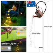 Solar Watering Can LED String Light Outdoor Garden Waterfall Art Decor Lamp Rack