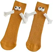 [Generic] Funny Magnetic Suction 3D Big Eyes in Doll Socks for Kids Boys and Girls Multi Colors Couple Socks