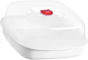 Alipis Microwave Steamer Vegetable Steamer with Lid Steamer for Cooking Microwave Cookware Dishwasher Safe