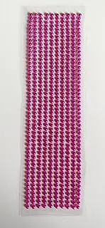 [Syntego] 500 x Self Adhesive Pearls Gems 3mm Mini Flat Backed Round Pearls Beads Strips Embellishments (Fuchsia Pink)