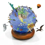 Smart World Globe for Children, Interactive AR Educational Toy, with Touch-Co...