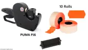Puma Price Tag Gun Pricing Labeller +10 Label Rolls Sticker Spar Ink Shop Retai