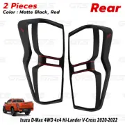 For Isuzu D-Max Hi-Lander V-Cross 2020 22 Matte Tail Lamps Lights Cover Trim (for: Isuzu)