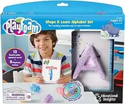 Educational Insights Playfoam Shape & Learn Alphabet Set | Non-Toxic, Never Dries Out | Preschoolers Practice Letter Recognition & Formation| Perfect for Ages 3 and up