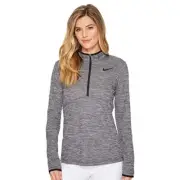 NIKE Dry Women’s Golf DriFit 1/2 Zip Pullover Size Large Black Silver AH4503-010