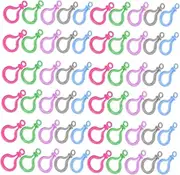 NIYANGLE 50pcs Lobster Clasp Keychain Clips Durable Hooks for Jewelry Making DIY Crafts Keychain Accessories and Lanyard Projects Mixed Colors for Versatile Use