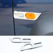 Side Fender Leaf Turn Signal Light Lamp Trim ABS Chrome For Suzuki Jimny 2019-24 (for: Suzuki)