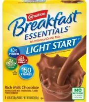 Carnation Breakfast Essentials Light Start Chocolate Drink Mix 8 Ct x 8 Boxes
