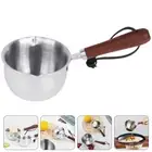 Stainless Steel Oil Pan Small Sauce Saucepan with Lid Pots Milk Cooker