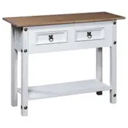 Console Table Mexican Pine Corona Range White 90x34.5x73 cm