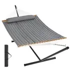 Two Person Hammock Heavy Duty 480lb Capacity Double 12 FT Steel Stand