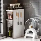 Pull-Out Kitchen Storage Rack 2/3 Layer Spice Storage Rack Cabinet Storage