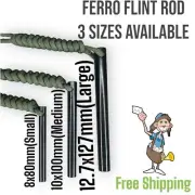 Ferrocerium Ferro Rod Flint Fire Starter Kit Waterproof Outdoor Camping Hiking