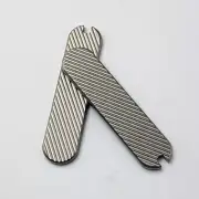 1 Pair TC4 Titanium Handle Scales Twill for Swiss Vickers 58mm Swiss Army Knife